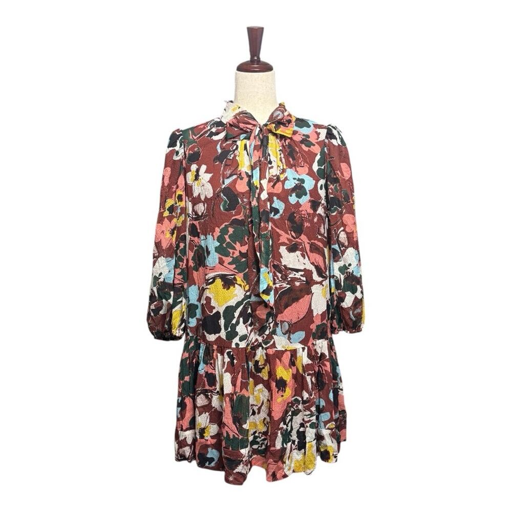 NWOT Tanya Taylor Fall Colors Floral Dress Size Small WW0949
